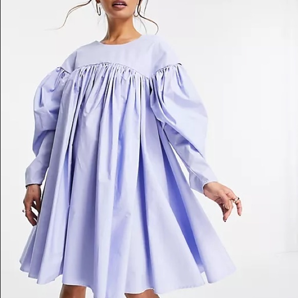 ASOS EDITION bow back smock dress - Picture 1 of 6